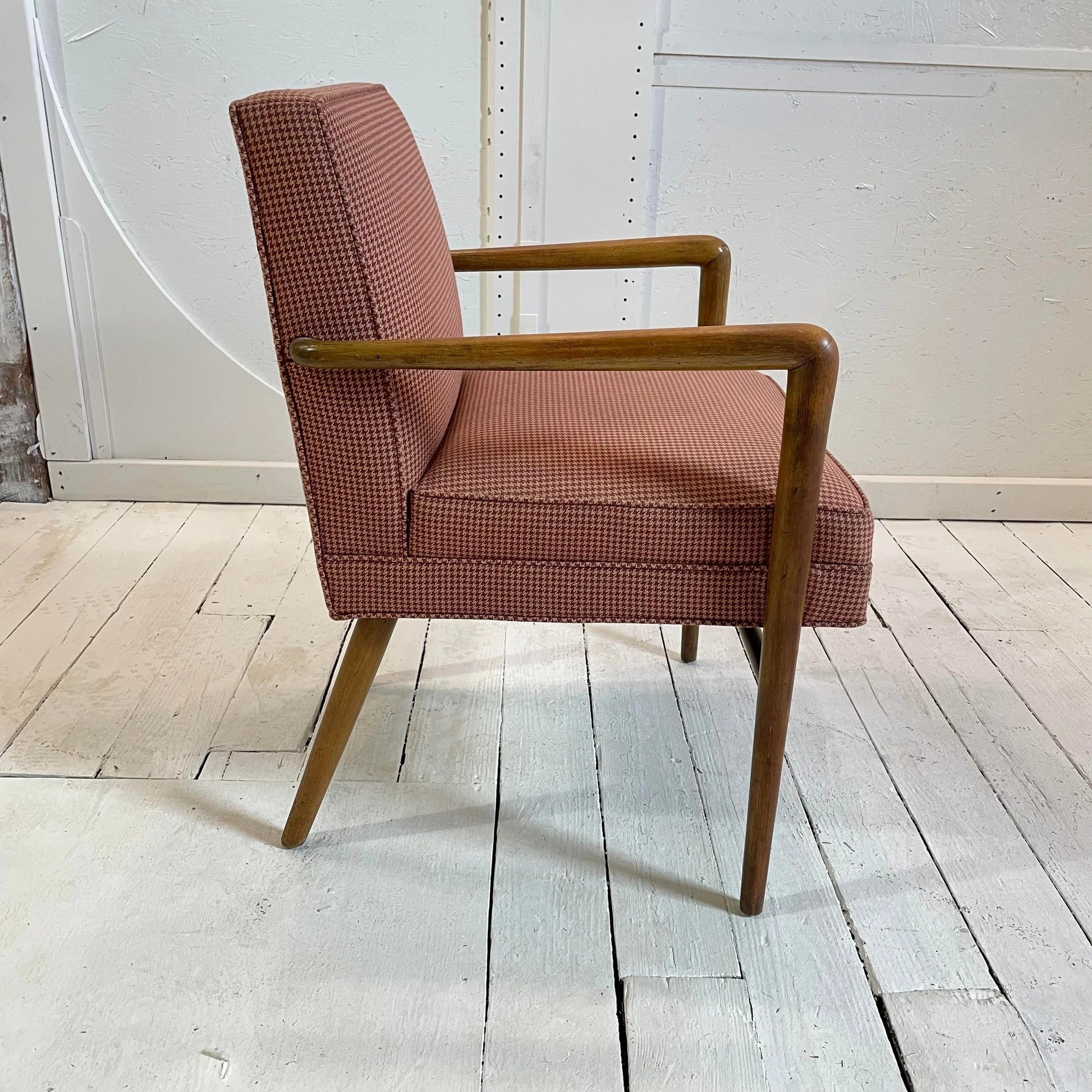 Red Checked Fabric Chair