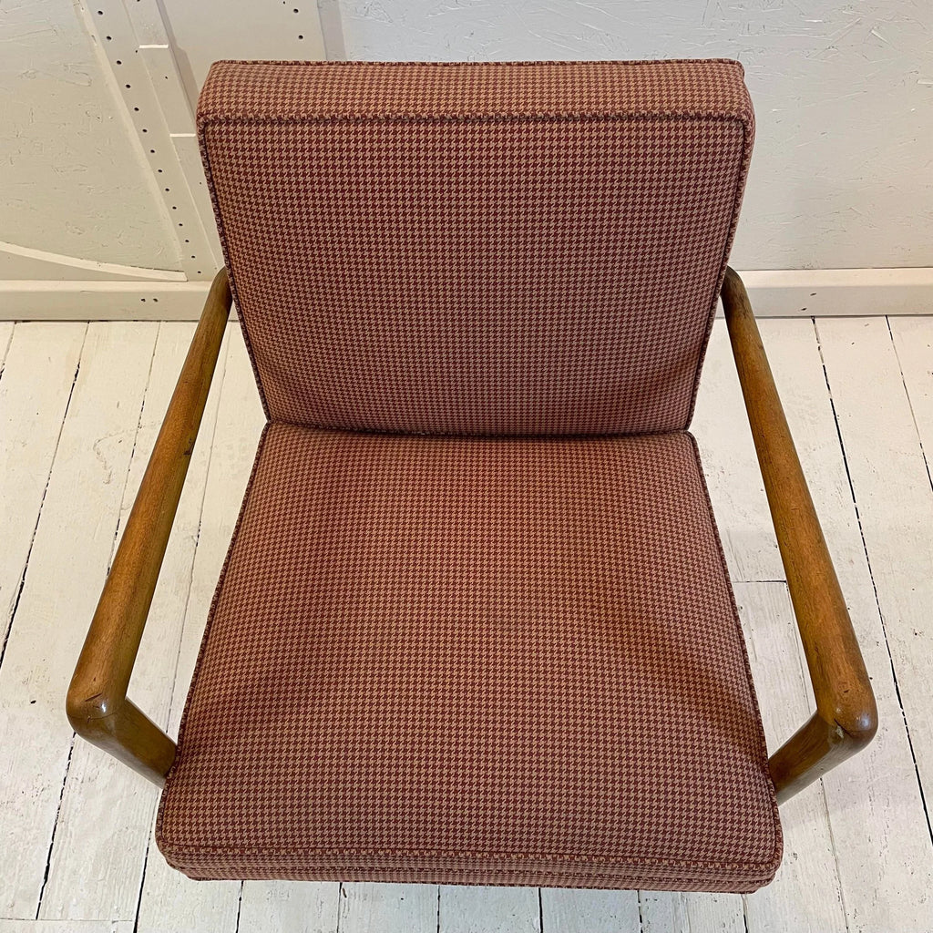 Red Checked Fabric Chair