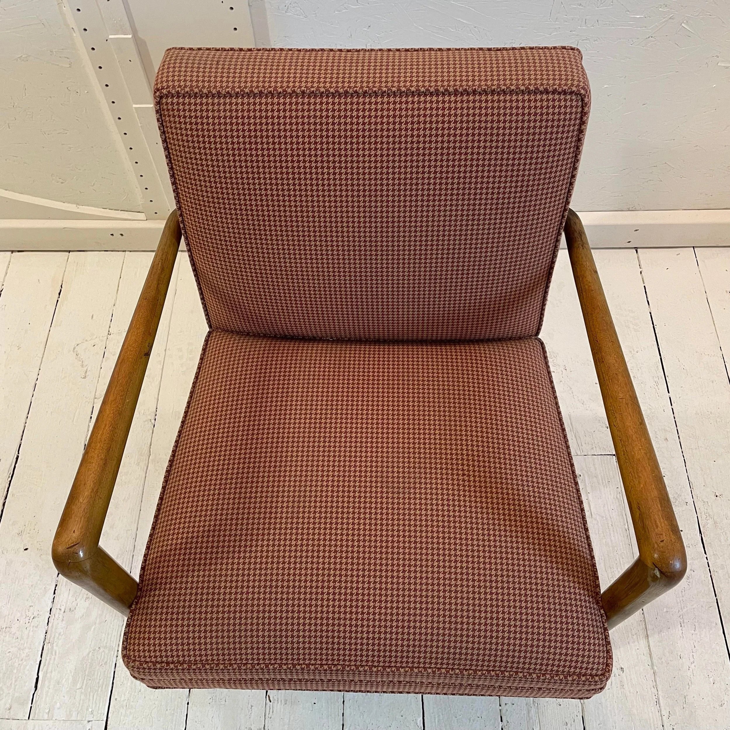 Red Checked Fabric Chair
