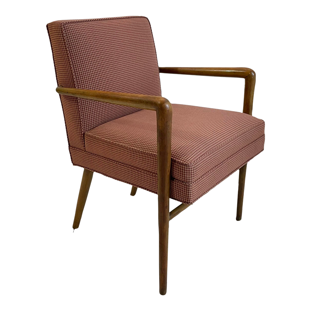 Red Checked Fabric Chair