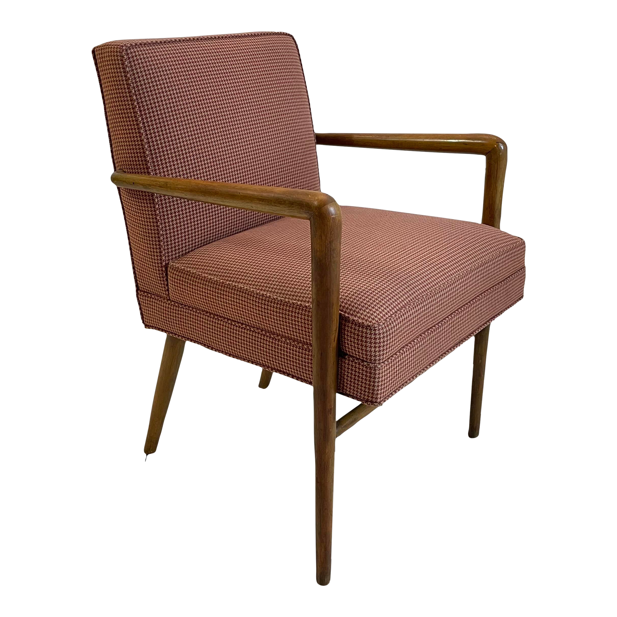 Red Checked Fabric Chair