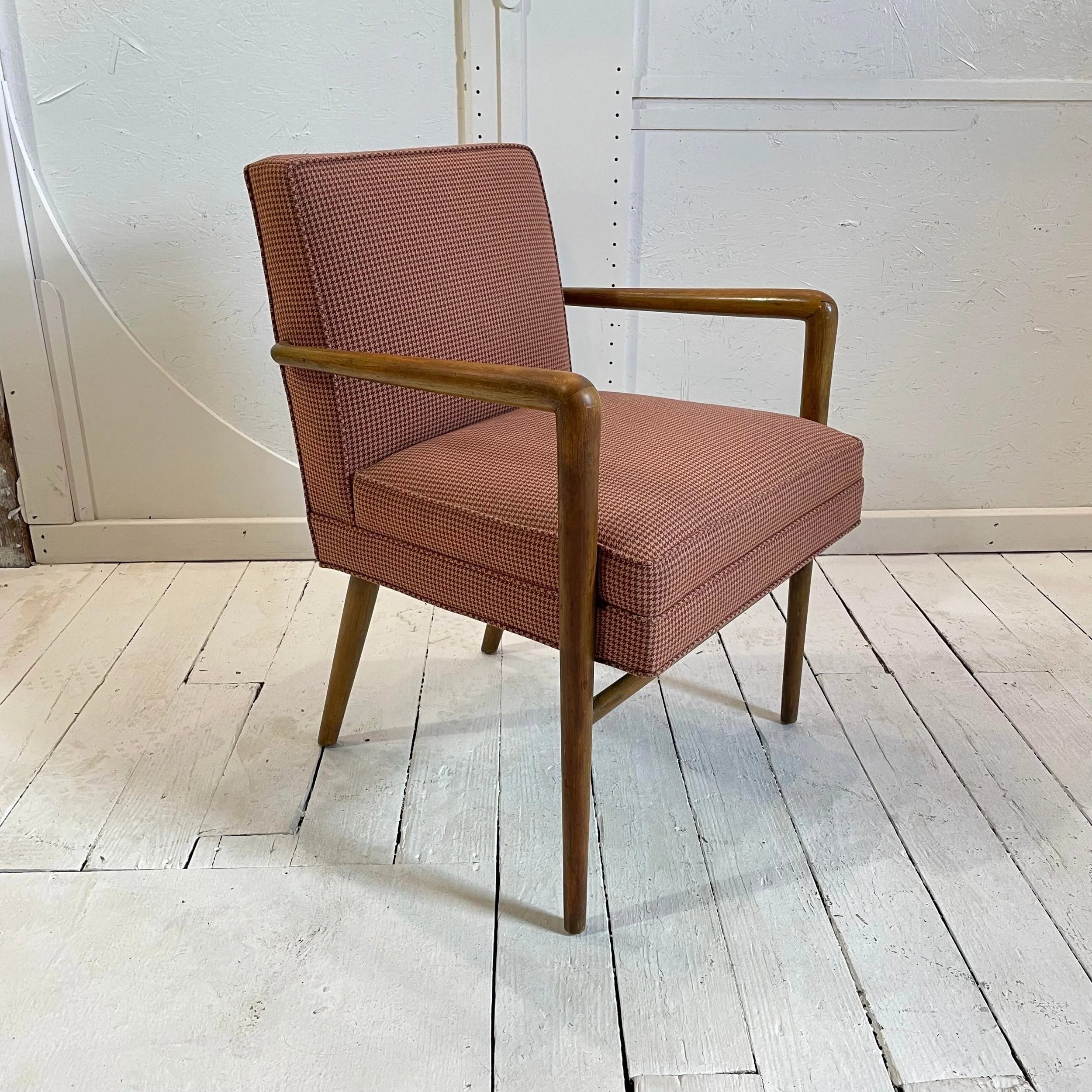 Red Checked Fabric Chair