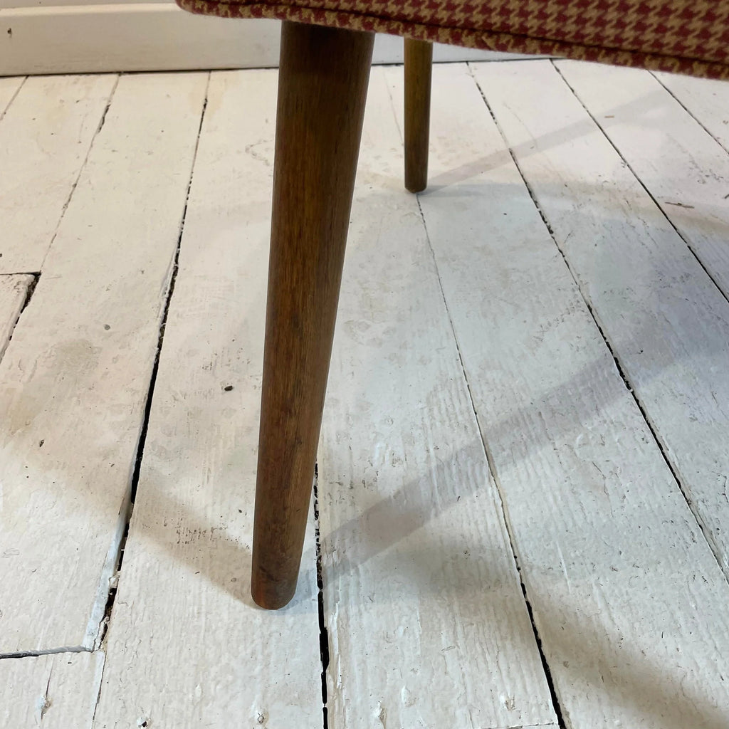 Red Checked Fabric Chair