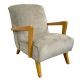 Pair of Reupholstered Arm Chairs in Teal Velvet