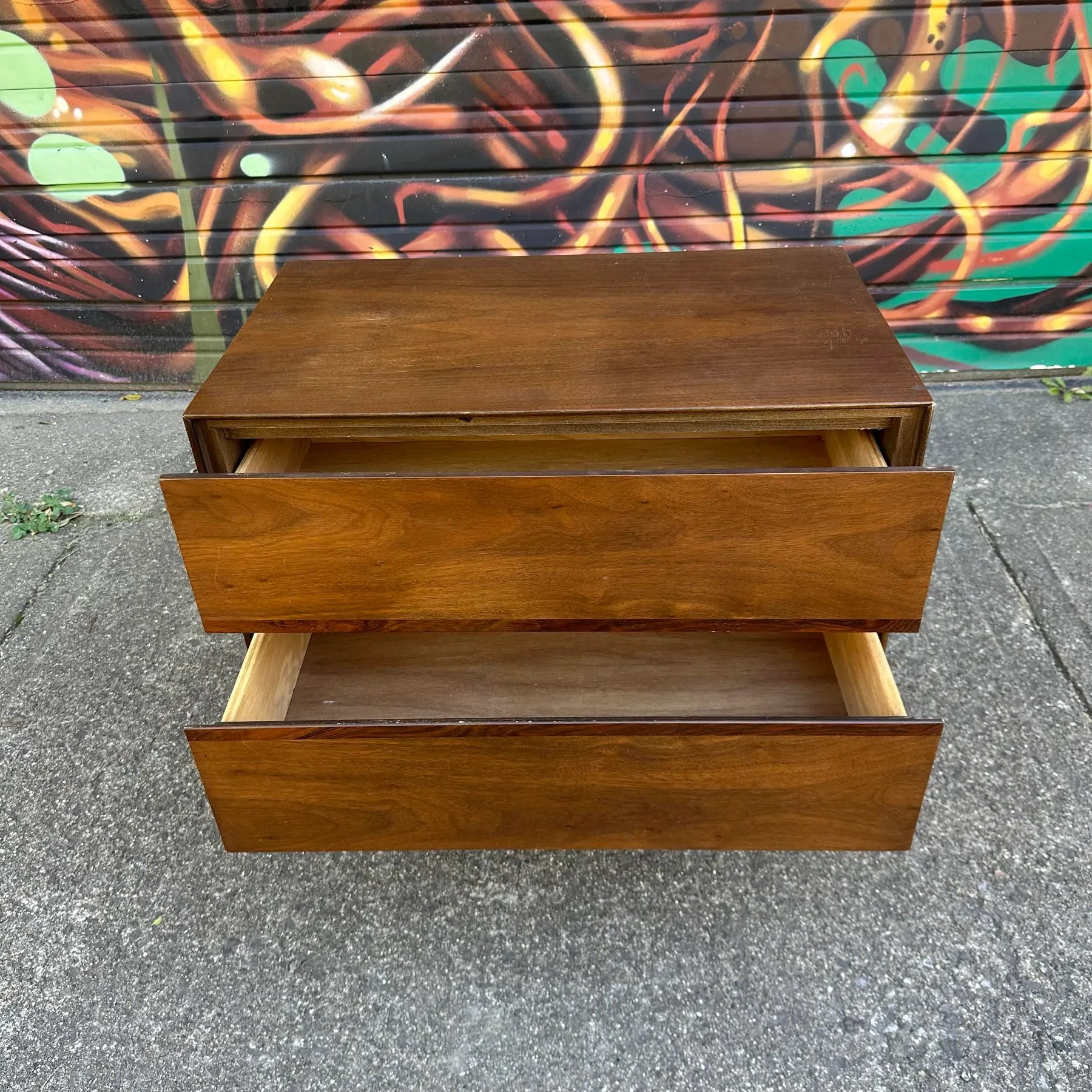 Mid 20th Century Royal American by Stanley for Distinctive Furniture Walnut Rosewood Nightstand