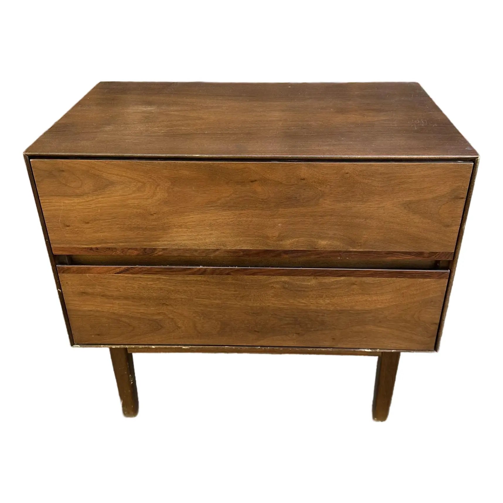 Mid 20th Century Royal American by Stanley for Distinctive Furniture Walnut Rosewood Nightstand