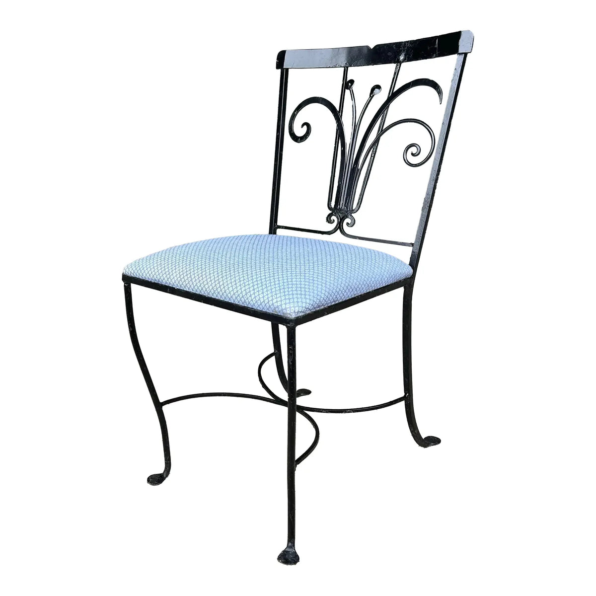 Mid 20th Century Salterini Abstract Floral Outdoor Dining Chair, Attributed