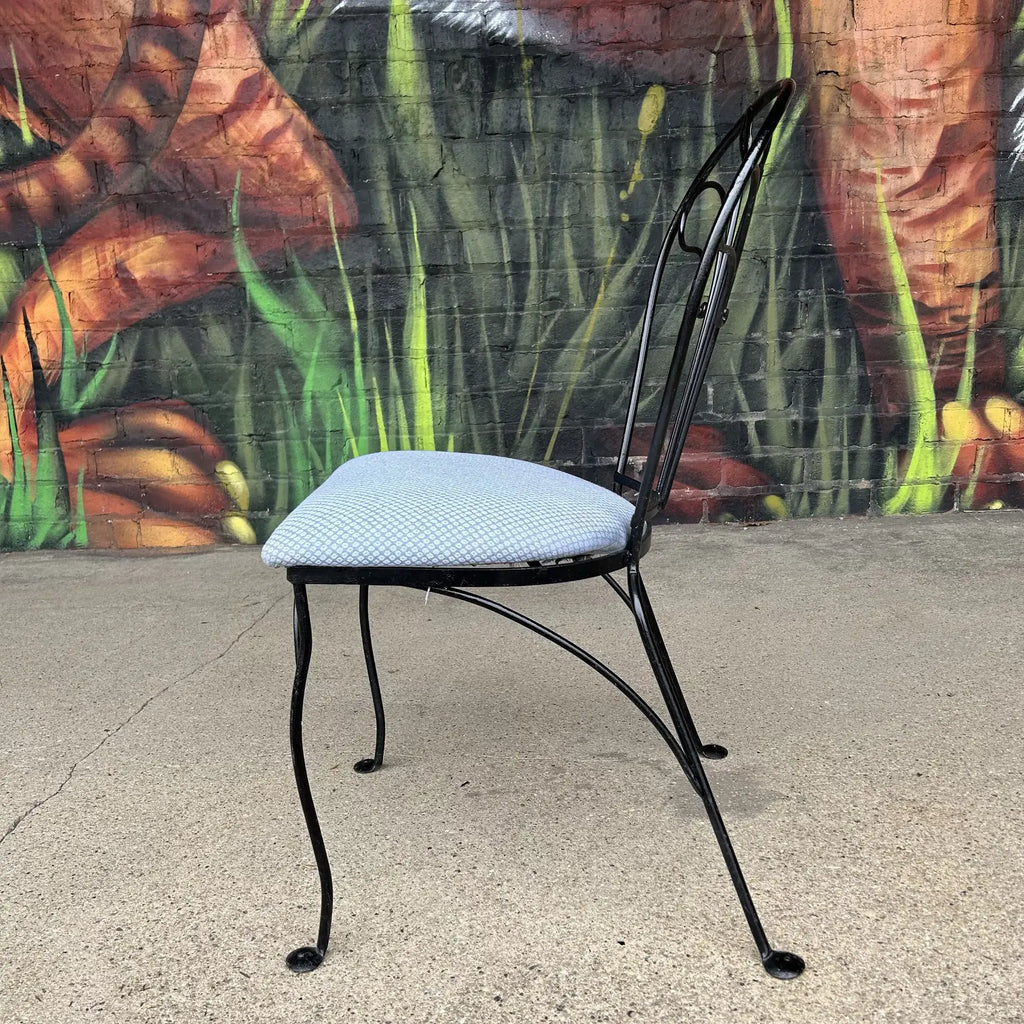 Mid 20th Century Salterini Outdoor Dining Chair Flower Stem Design, Attributed