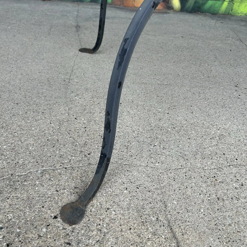 Mid 20th Century Salterini Outdoor Patio Iron and Glass Dining Table, Attributed