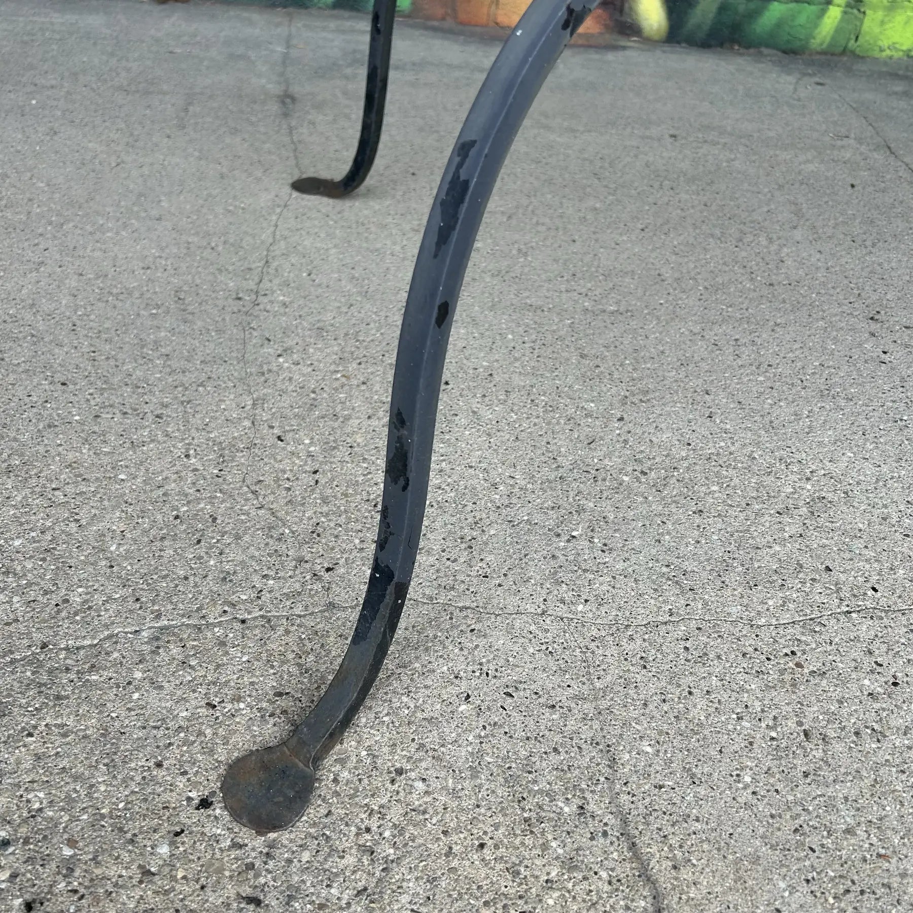 Mid 20th Century Salterini Outdoor Patio Iron and Glass Dining Table, Attributed