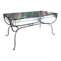 Mid 20th Century Salterini Outdoor Patio Iron and Glass Dining Table, Attributed