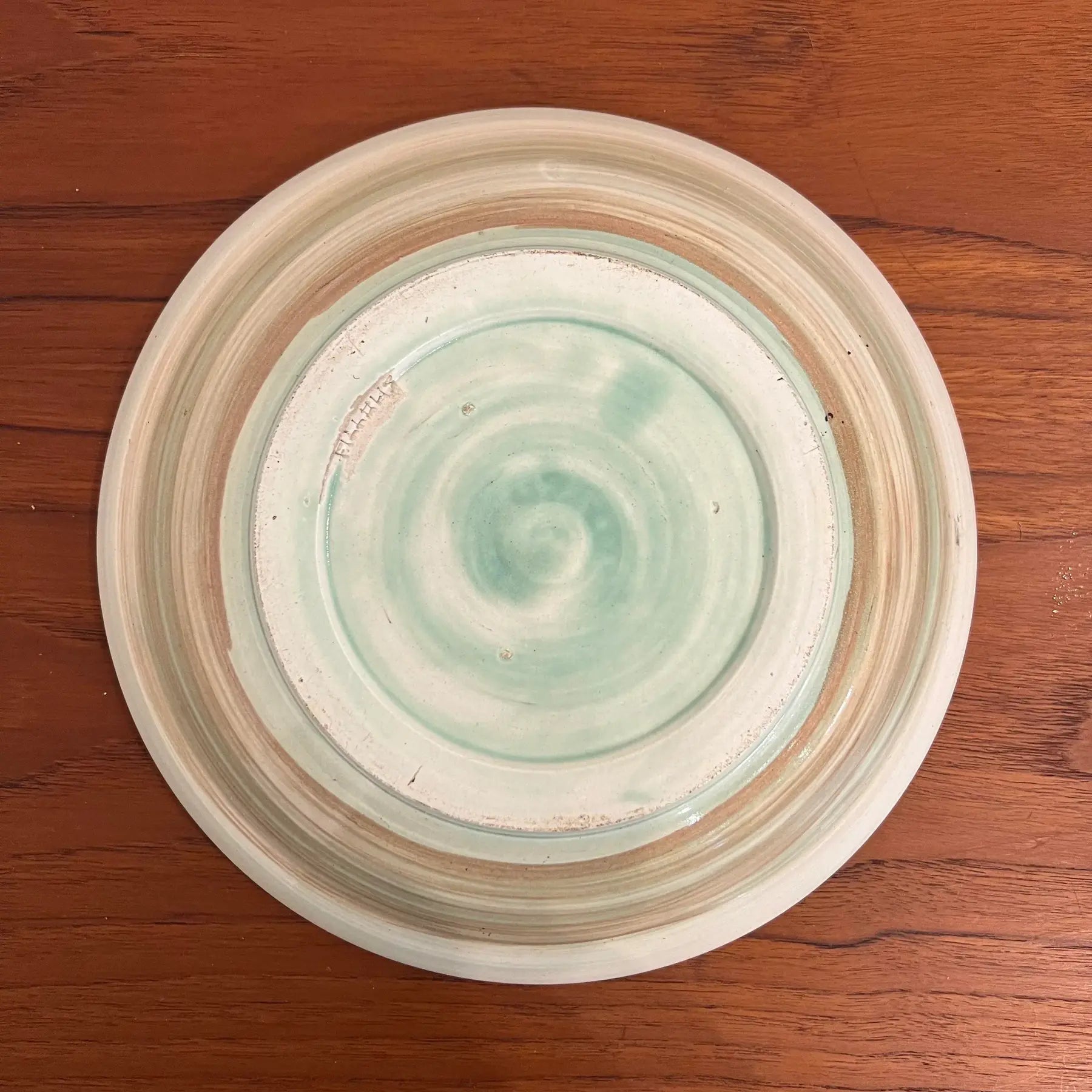Mid 20th Century Signed Glazed Pottery Dish Cleveland May Show Winner Signed