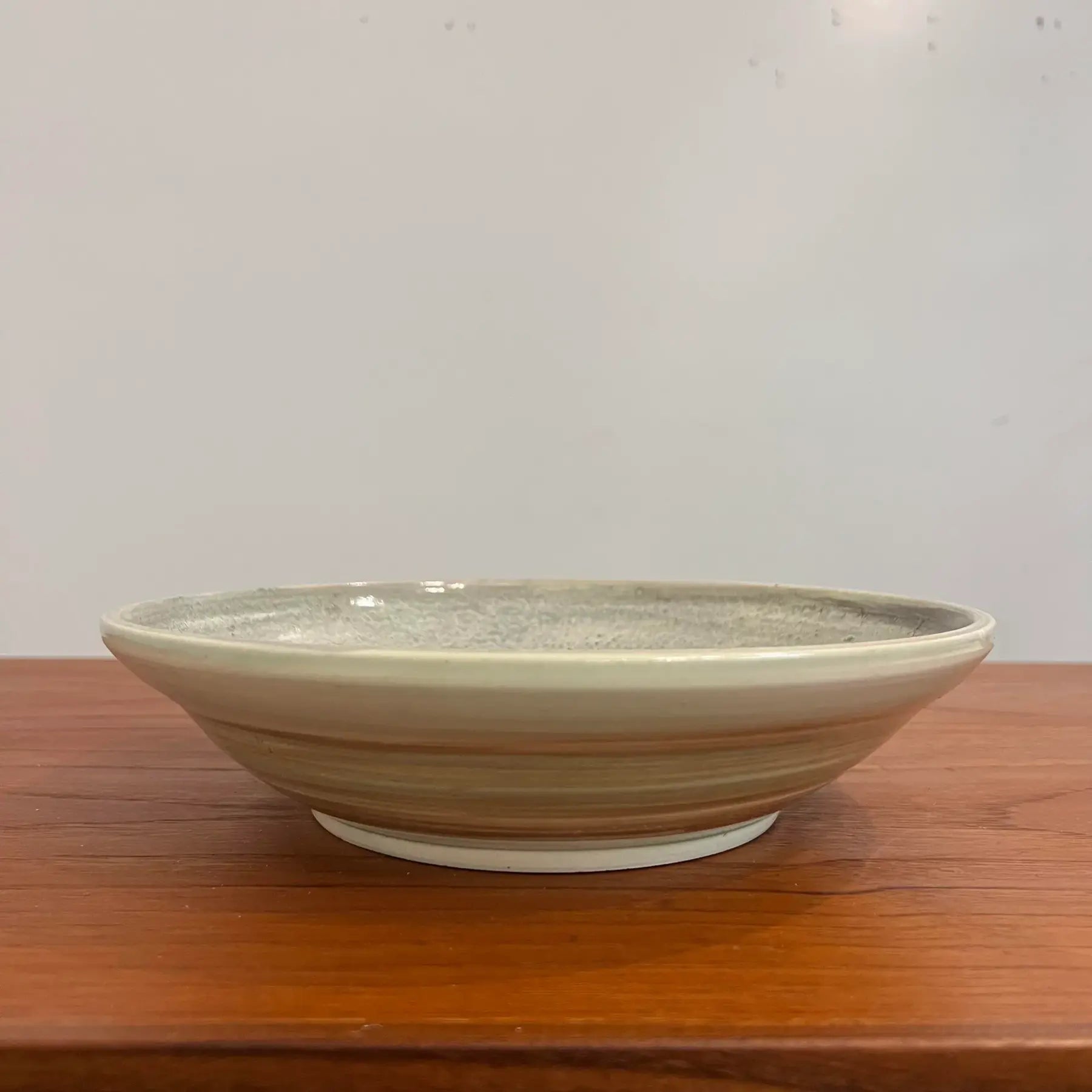 Mid 20th Century Signed Glazed Pottery Dish Cleveland May Show Winner Signed