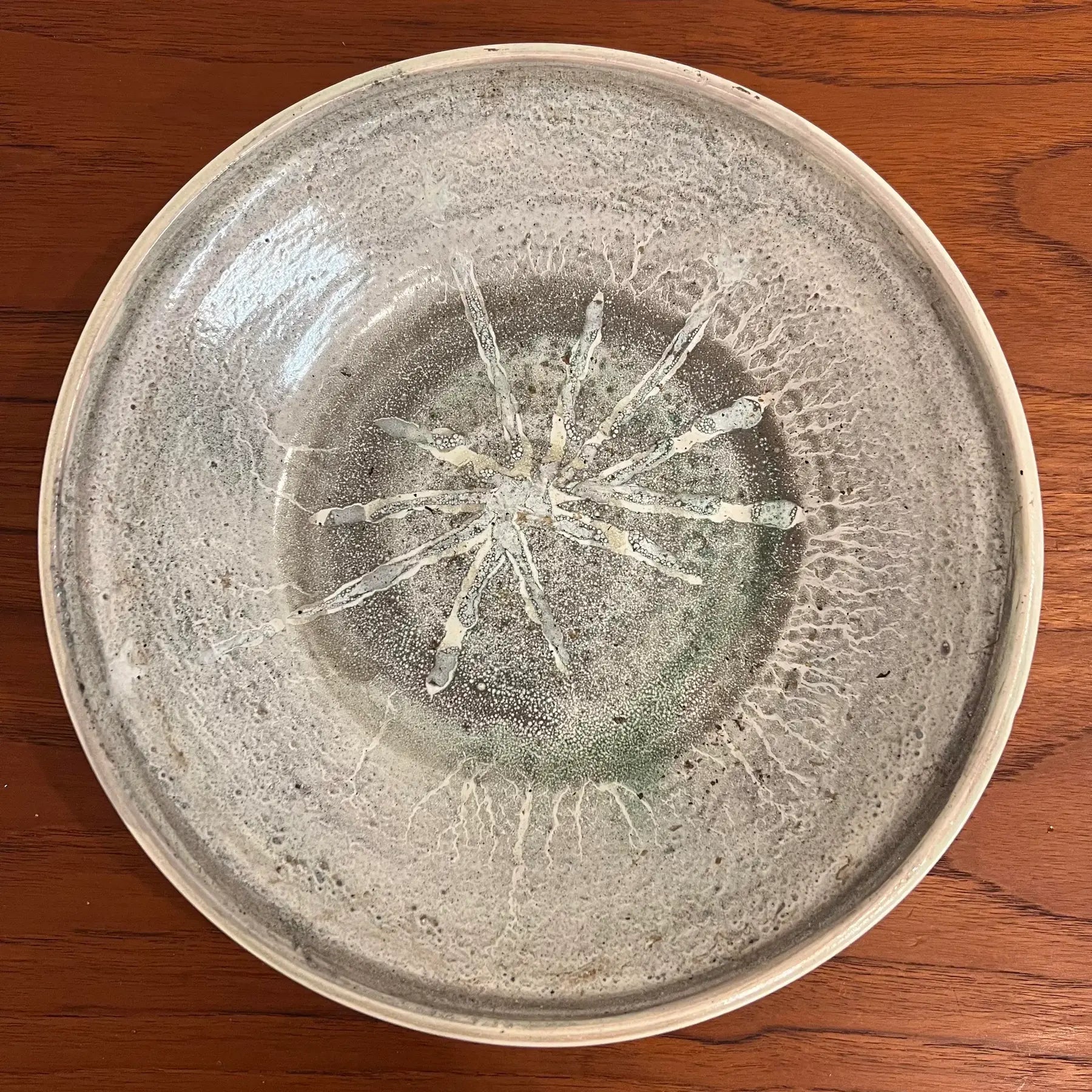 Mid 20th Century Signed Glazed Pottery Dish Cleveland May Show Winner Signed