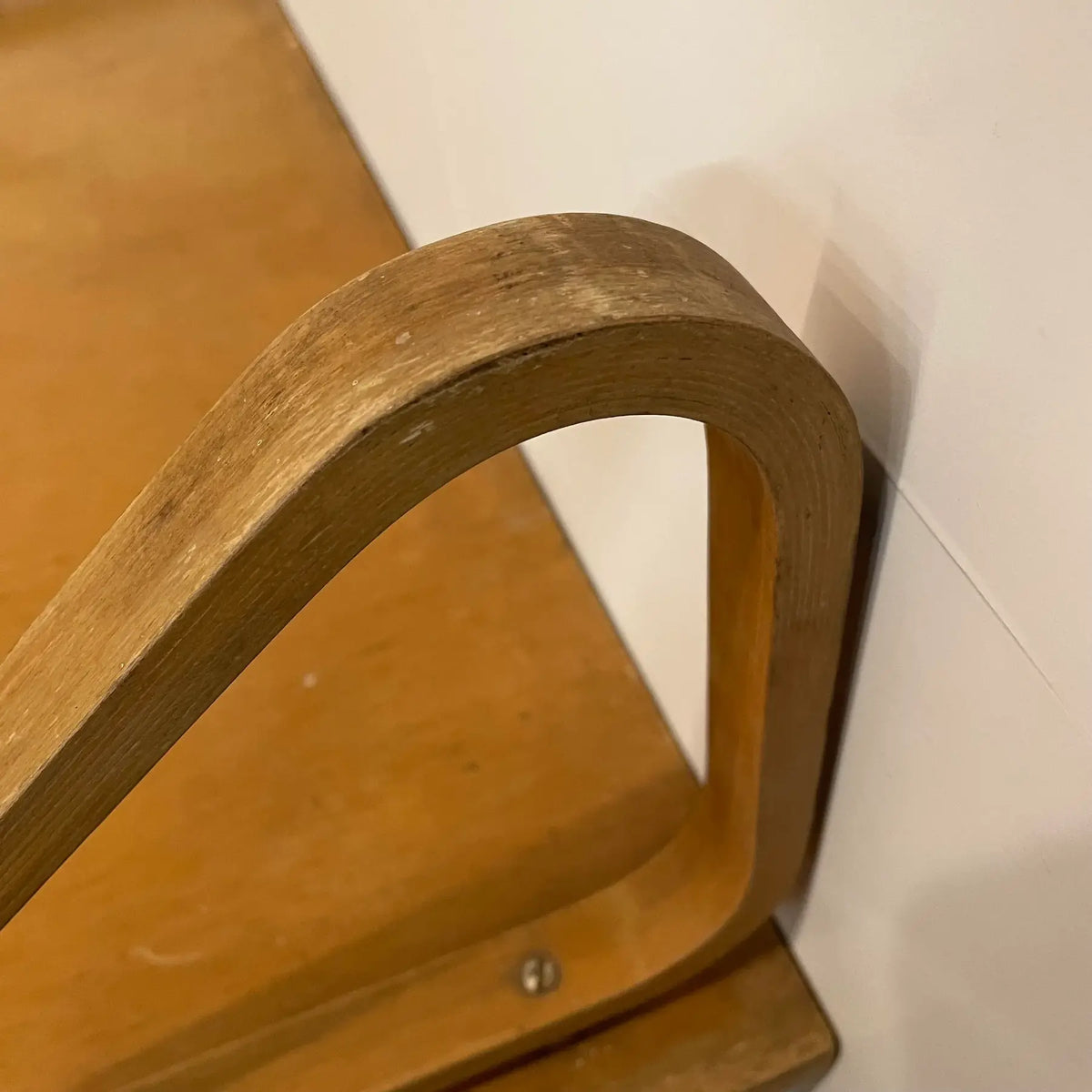 Mid 20th Century Vintage Mid-Century Modern Alvar Aalto Designed Wall Shelf Birds Eye Maple Bent Wood