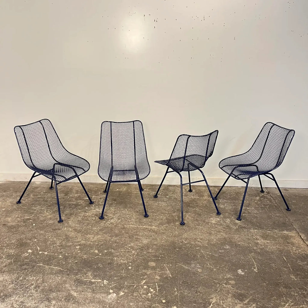 Mid 20th Century Woodard Sculptural Outdoor Dining Set & 4 Chairs, Attributed