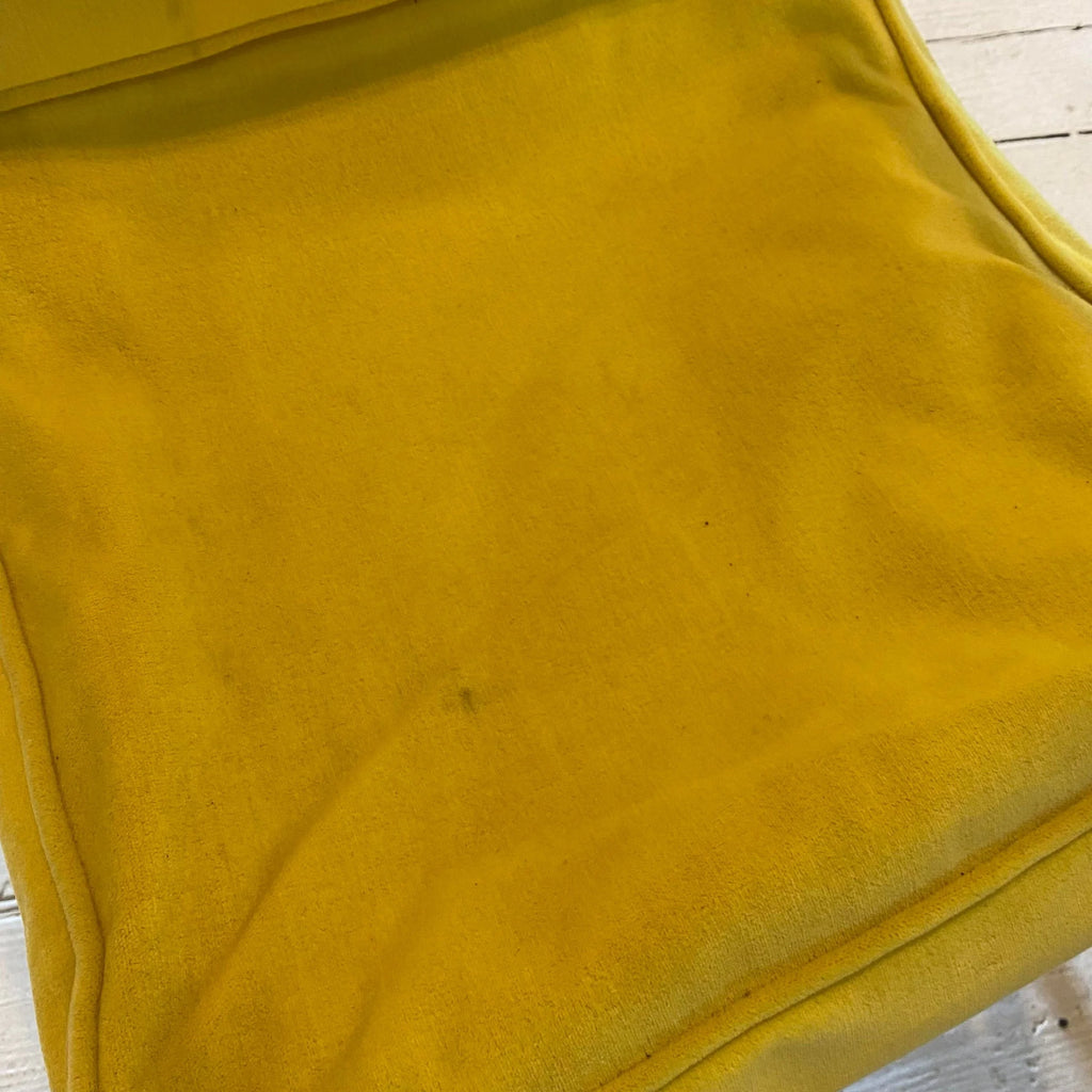 Set of 4 Yellow and Chrome Dining Chairs in the Style of Milo Baughman