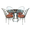 Mid Century Arthur Umanoff Glass and Steel Dining Set for Shaver Howard