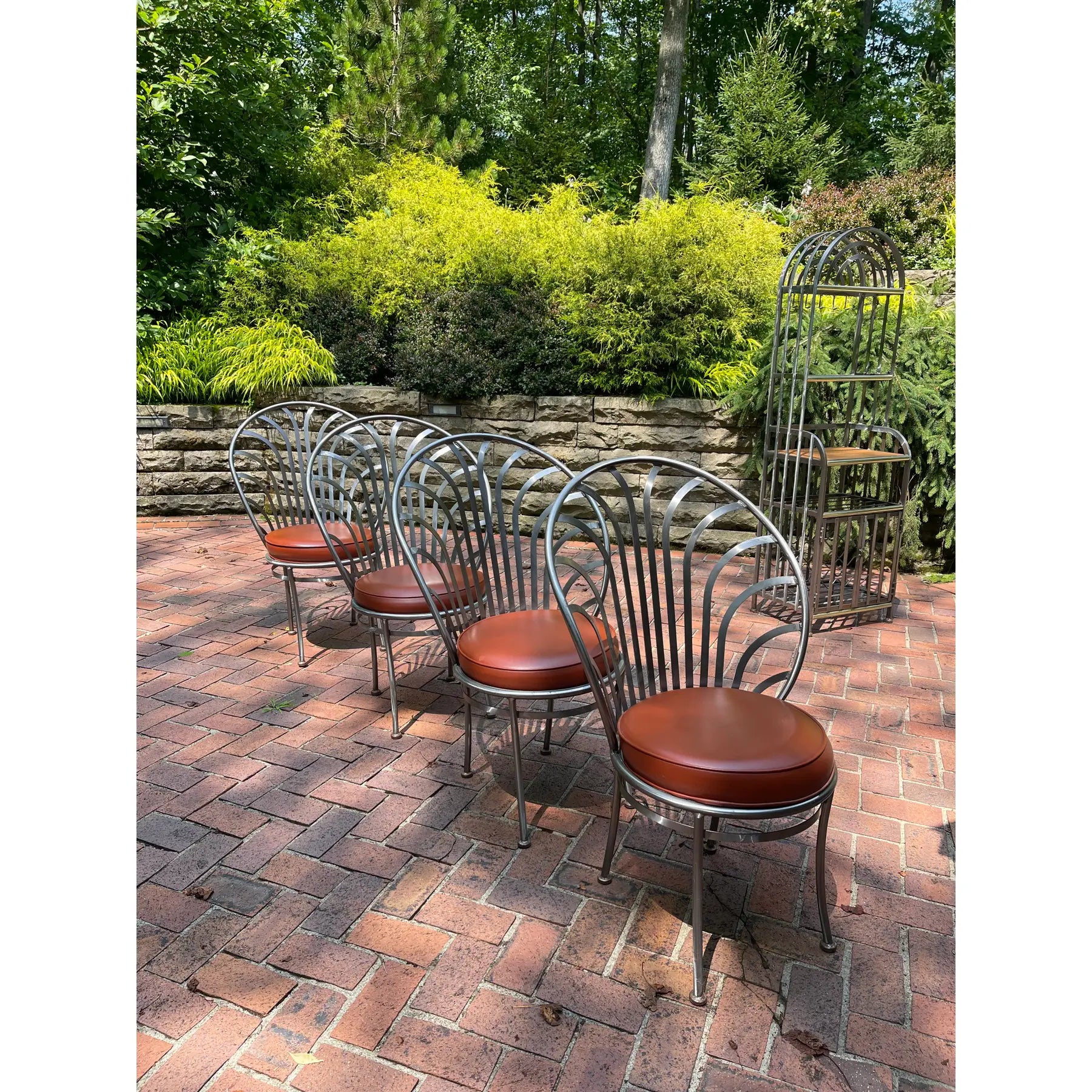 Mid Century Arthur Umanoff Glass and Steel Dining Set for Shaver Howard