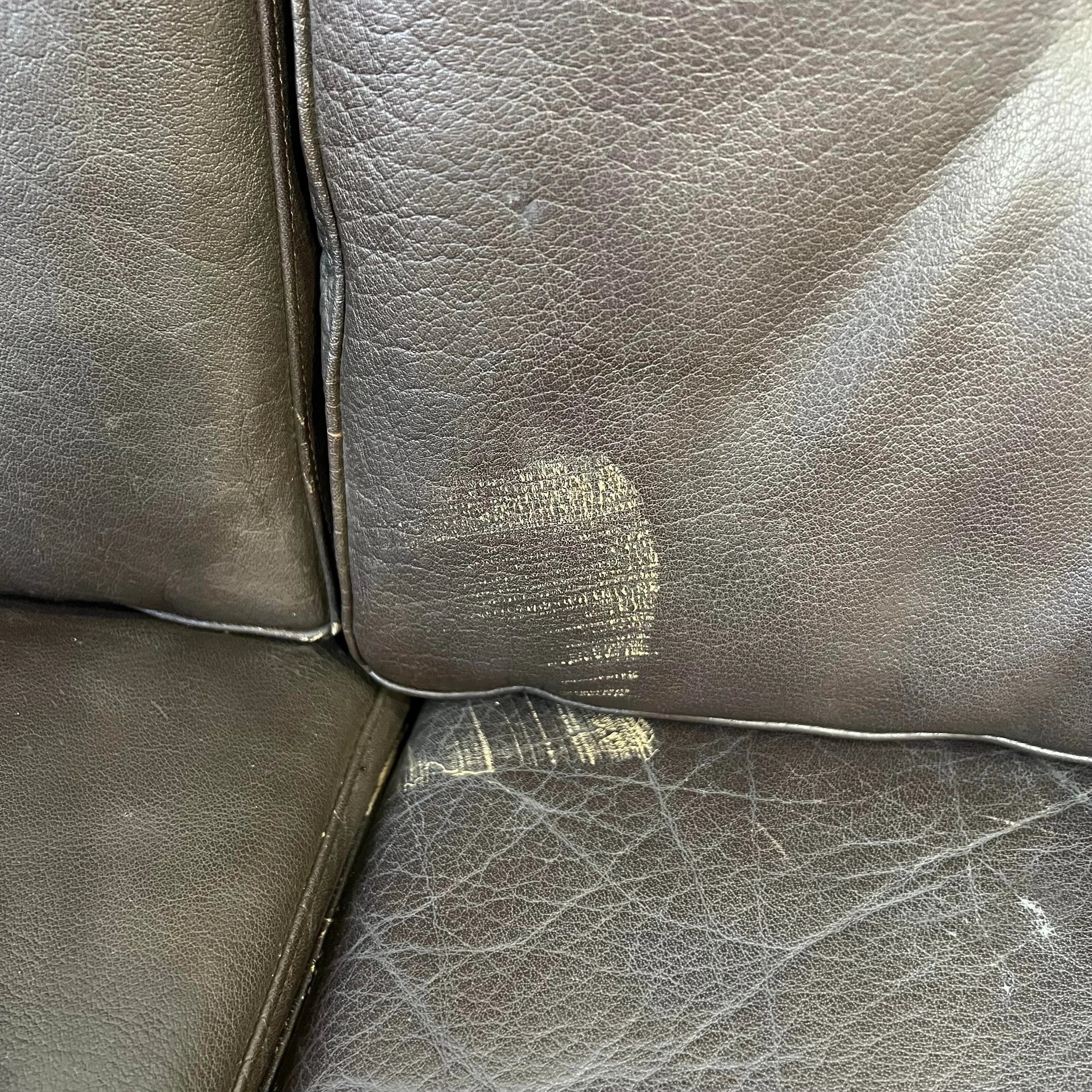 Mid Century Børge Mogensen Style Brown Leather Sofa