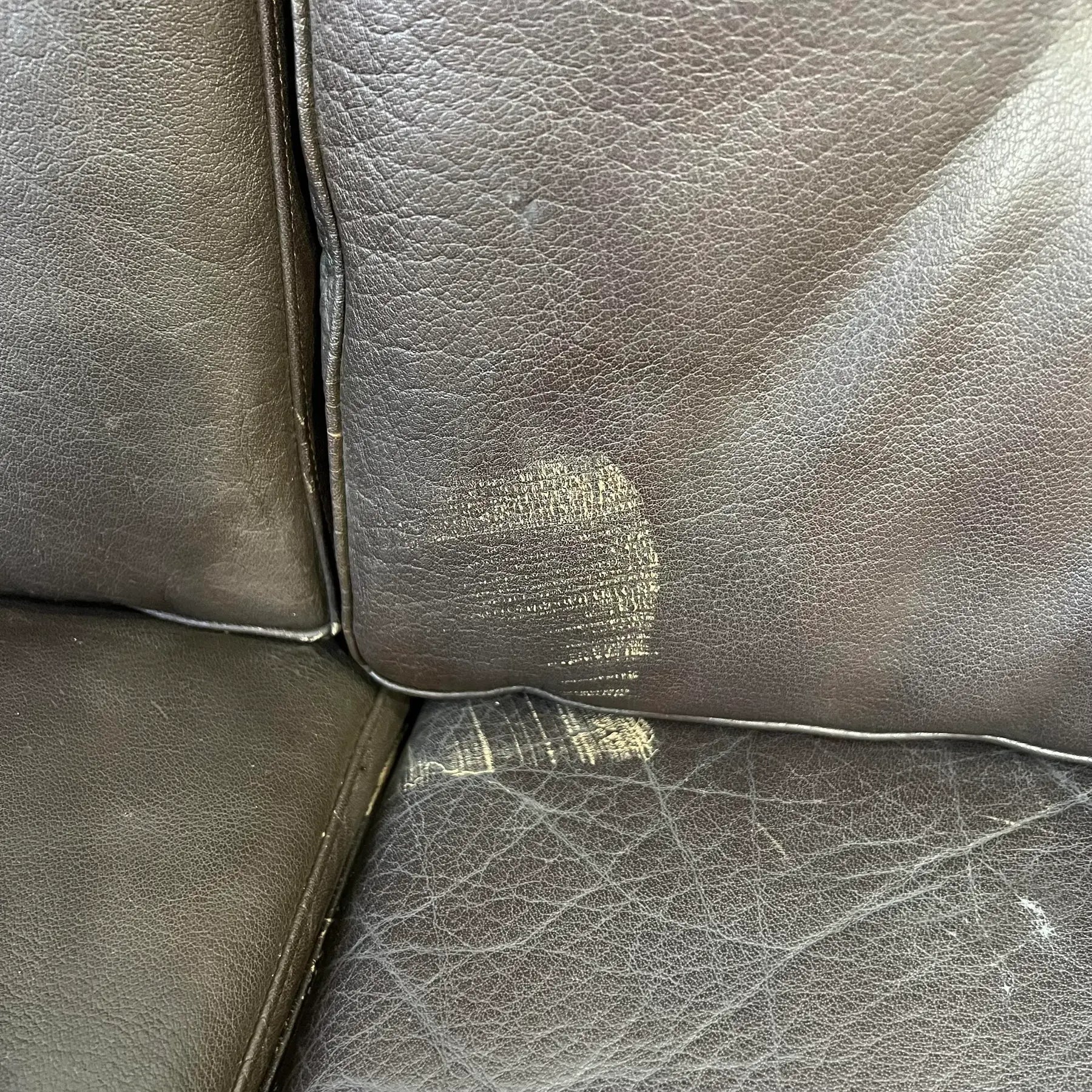 Mid Century Børge Mogensen Style Brown Leather Sofa