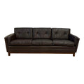 Mid Century Børge Mogensen Style Brown Leather Sofa
