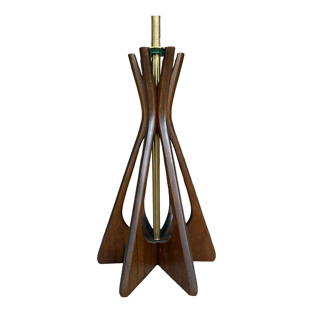Mid Century Floor Lamp With Glass Table Style of Modline