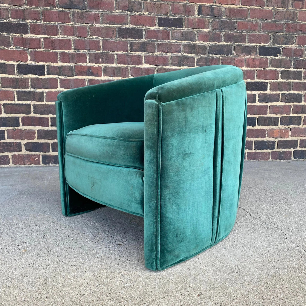 Adrian Pearsall for Comfort Craft Green Velvet Chair