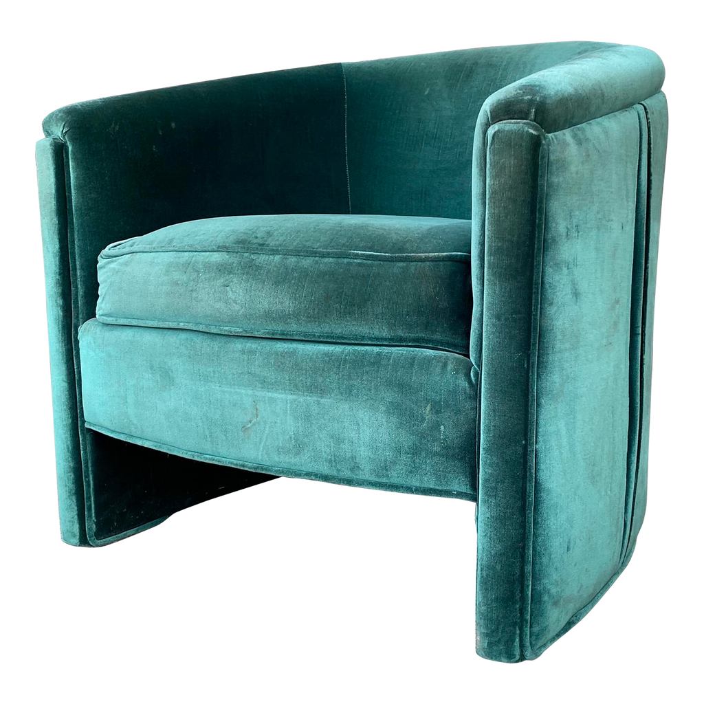Adrian Pearsall for Comfort Craft Green Velvet Chair