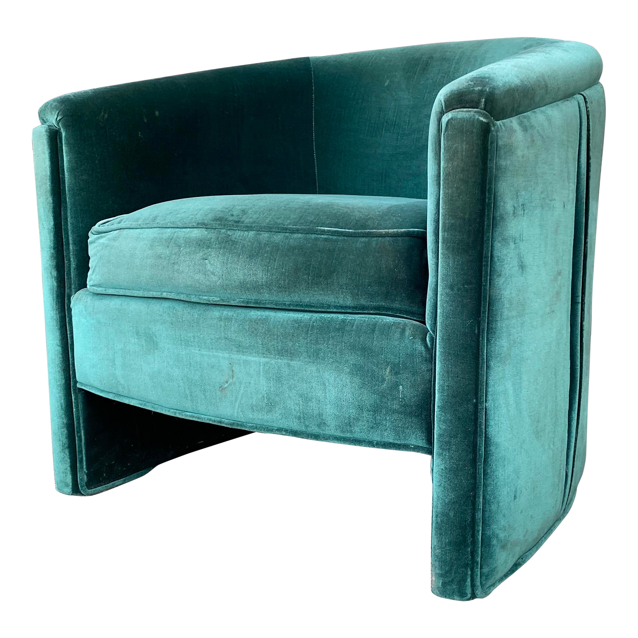 Adrian Pearsall for Comfort Craft Green Velvet Chair