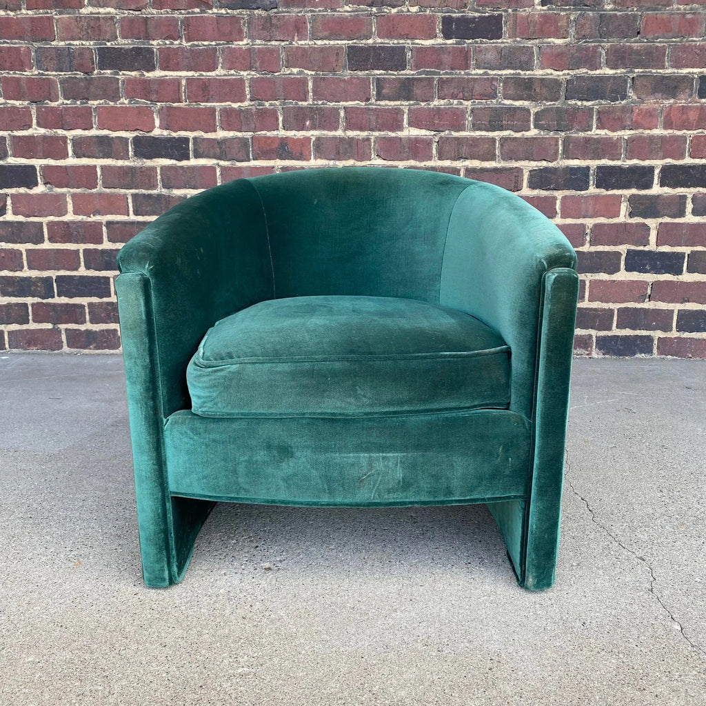 Adrian Pearsall for Comfort Craft Green Velvet Chair