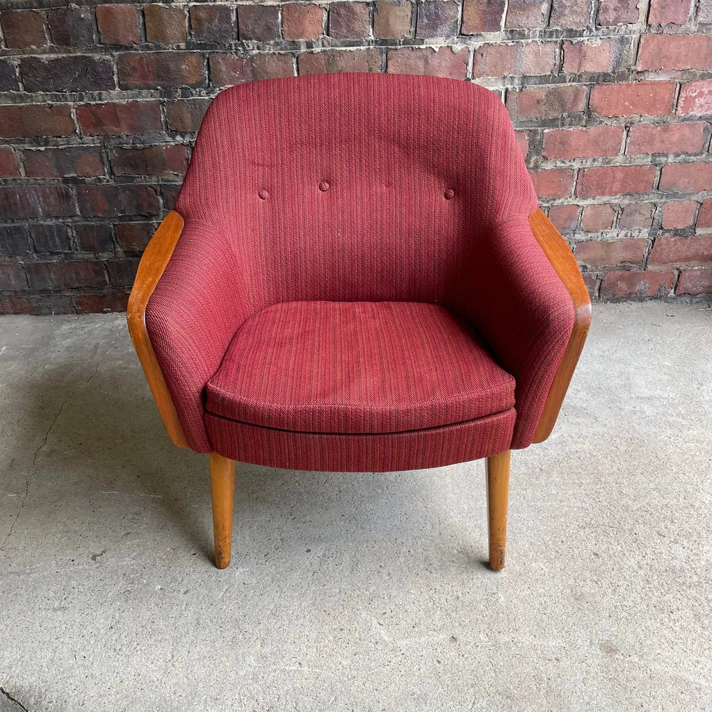 Danish Modern Arm Chair Beach Legs and Teak Arms