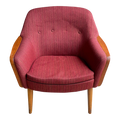 Danish Modern Arm Chair Beach Legs and Teak Arms