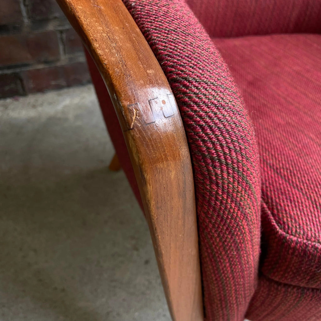 Danish Modern Arm Chair Beach Legs and Teak Arms