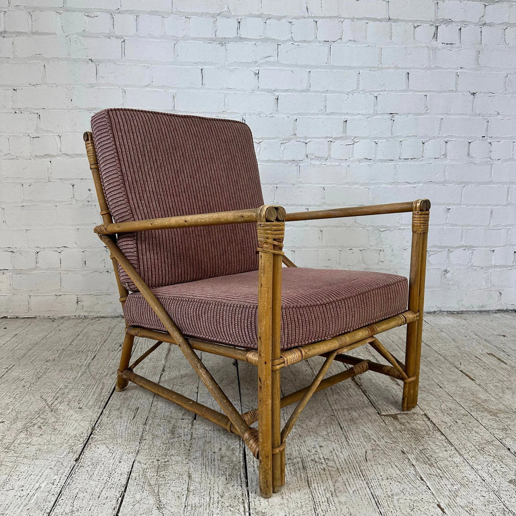 Mid Century Modern Bamboo Lounge Chair