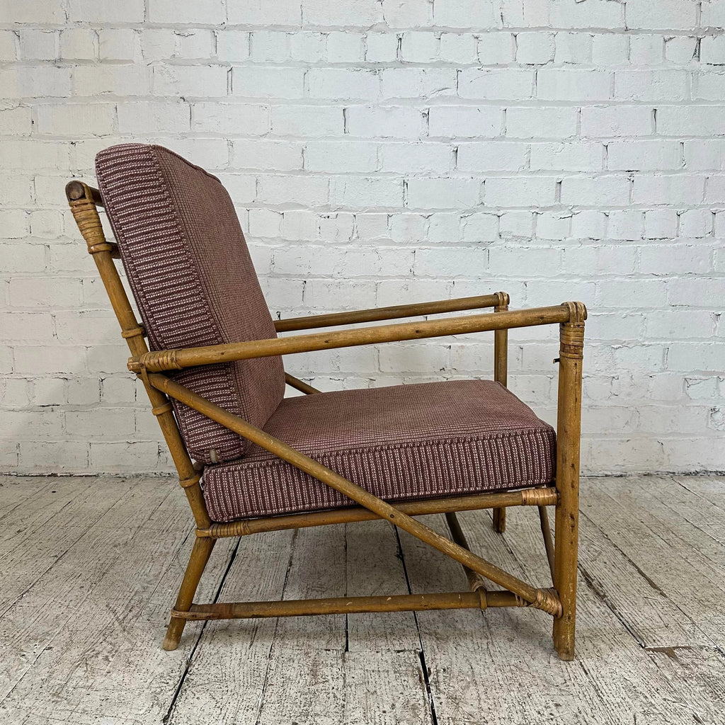 Mid Century Modern Bamboo Lounge Chair