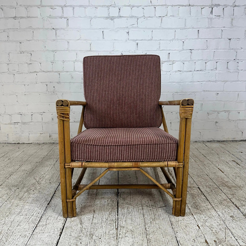 Mid Century Modern Bamboo Lounge Chair