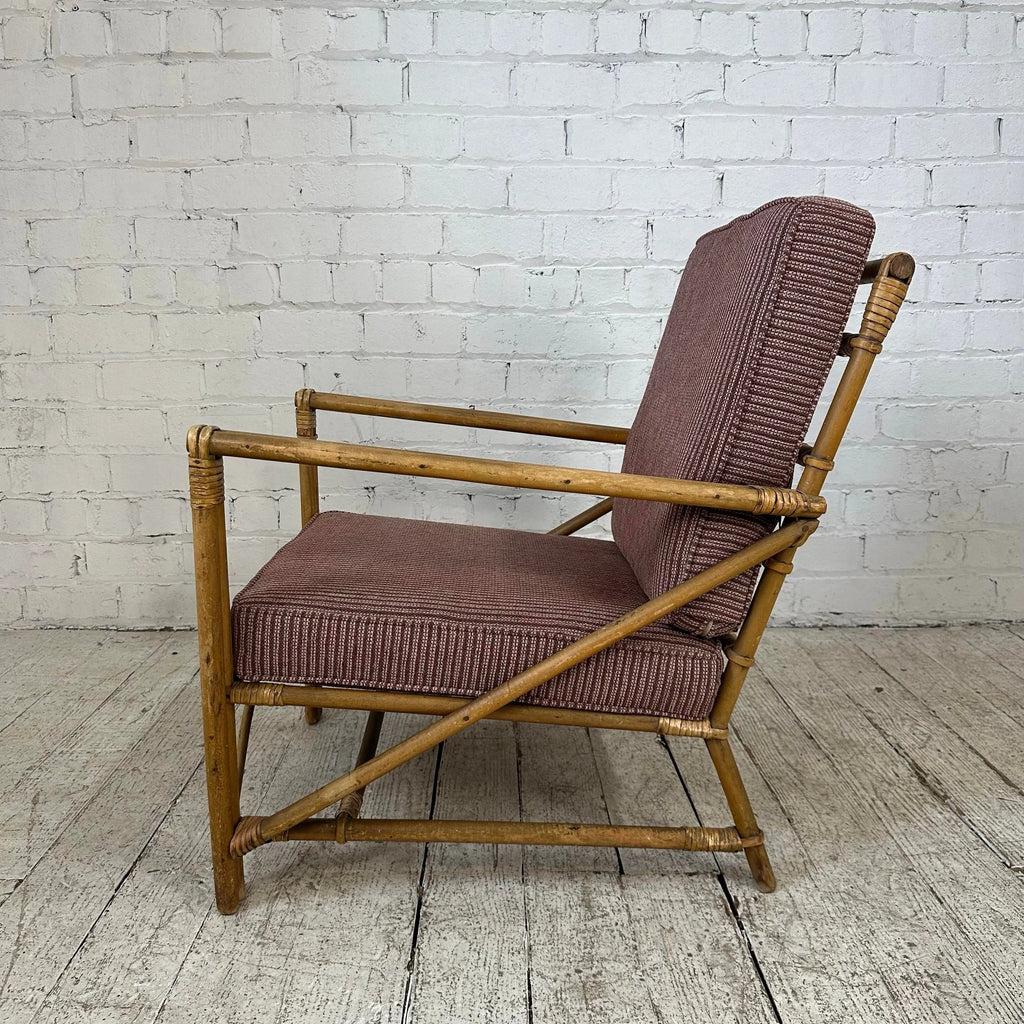 Mid Century Modern Bamboo Lounge Chair