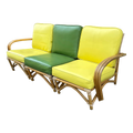 Mid Century Modern Bamboo Sectional Sofa