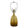 Mid Century Modern Blenko Glass Company Yellow Table Lamp, Unmarked