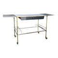 Mid Century Modern Brass and Glass Bar Cart Possible Harvey Probber