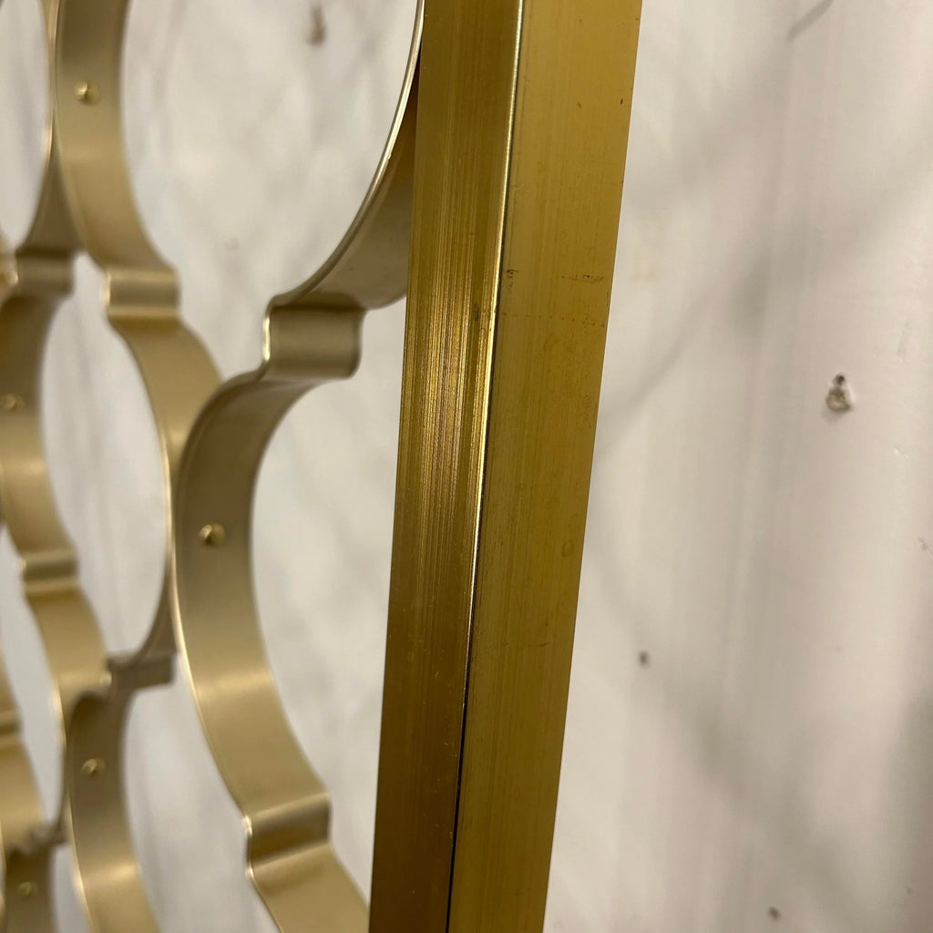 Brass Tension Rod Room Divider Gold Aluminum