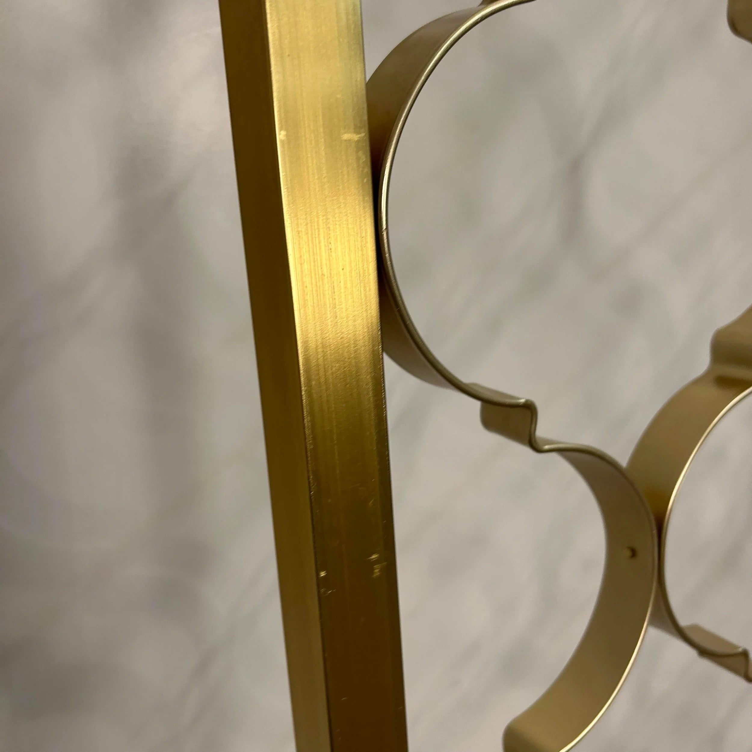 Brass Tension Rod Room Divider Gold Aluminum