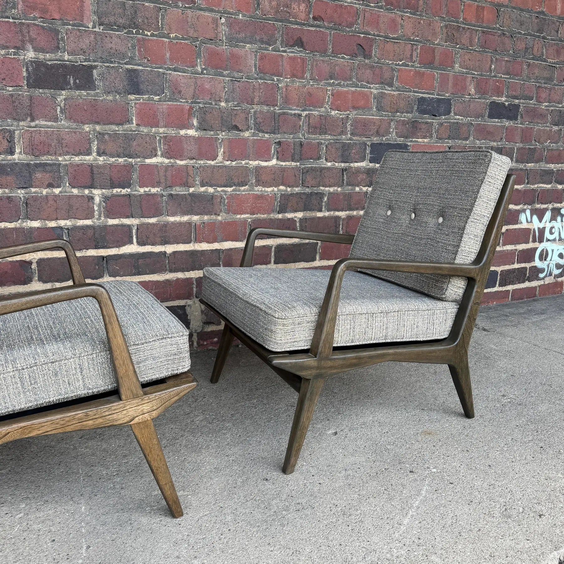 Mid-Century Modern Carlo De Carli Italian Lounge Chairs Restored