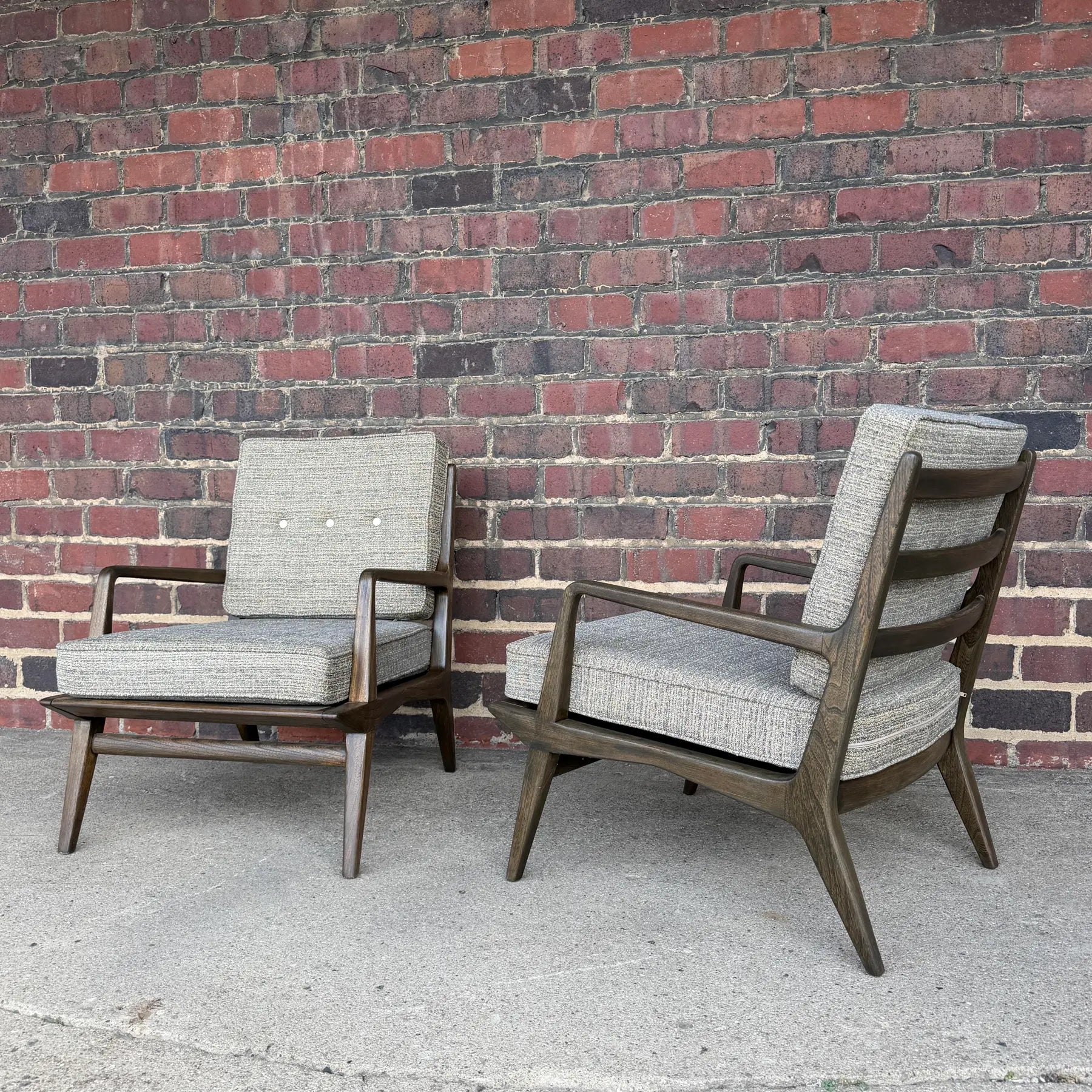Mid-Century Modern Carlo De Carli Italian Lounge Chairs Restored