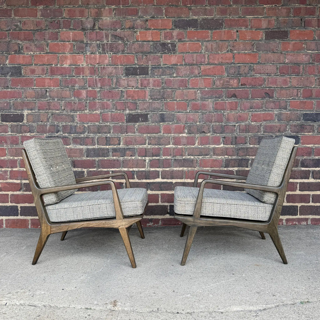 Mid-Century Modern Carlo De Carli Italian Lounge Chairs Restored