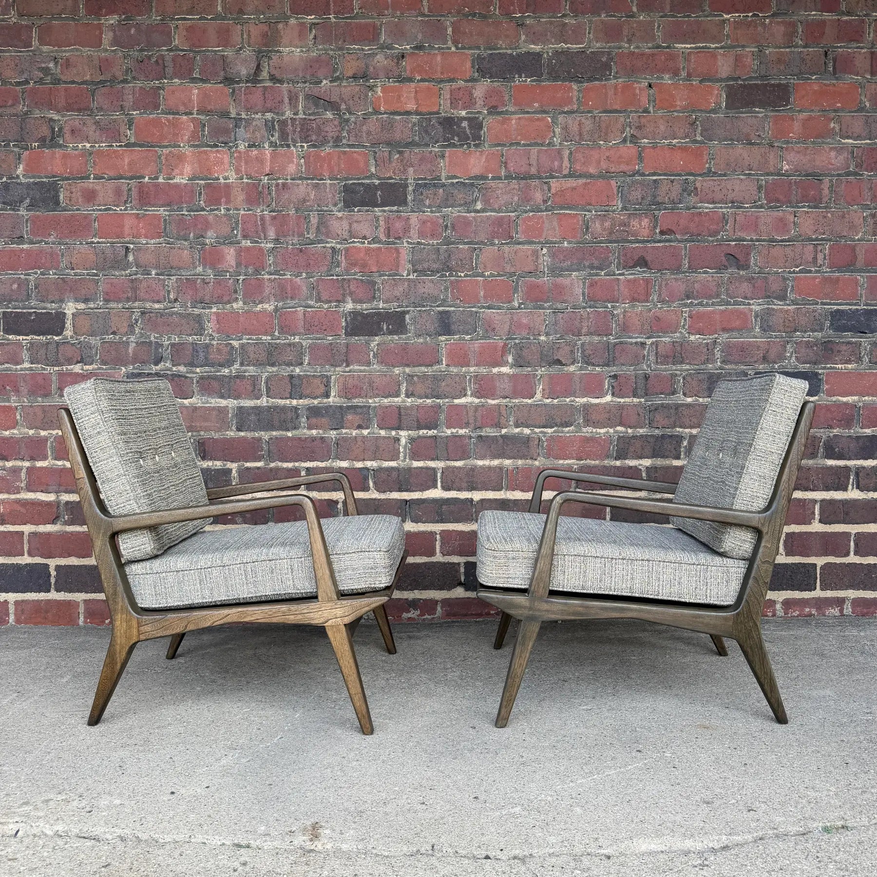 Mid-Century Modern Carlo De Carli Italian Lounge Chairs Restored