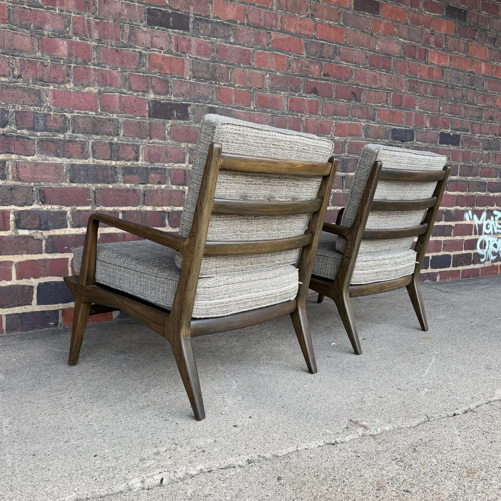 Mid-Century Modern Carlo De Carli Italian Lounge Chairs Restored