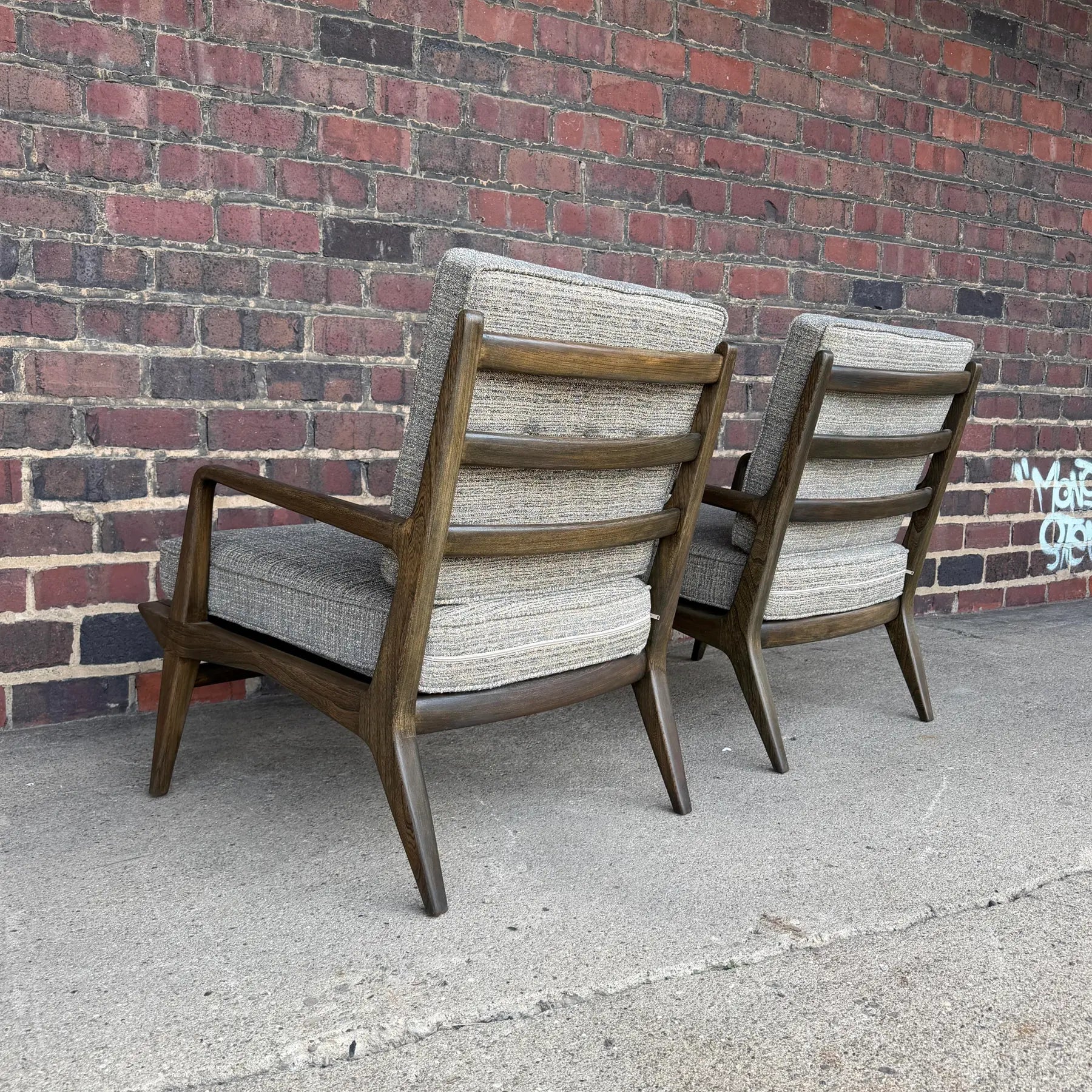 Mid-Century Modern Carlo De Carli Italian Lounge Chairs Restored