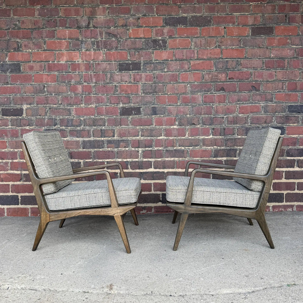 Mid-Century Modern Carlo De Carli Italian Lounge Chairs Restored